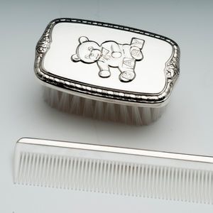 Empire Silver, Sterling Teddy Brush & Comb Set